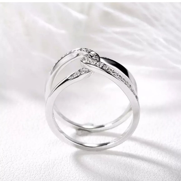 Infinity 925 Silver Women's Wedding Ring - Picture 4 of 4